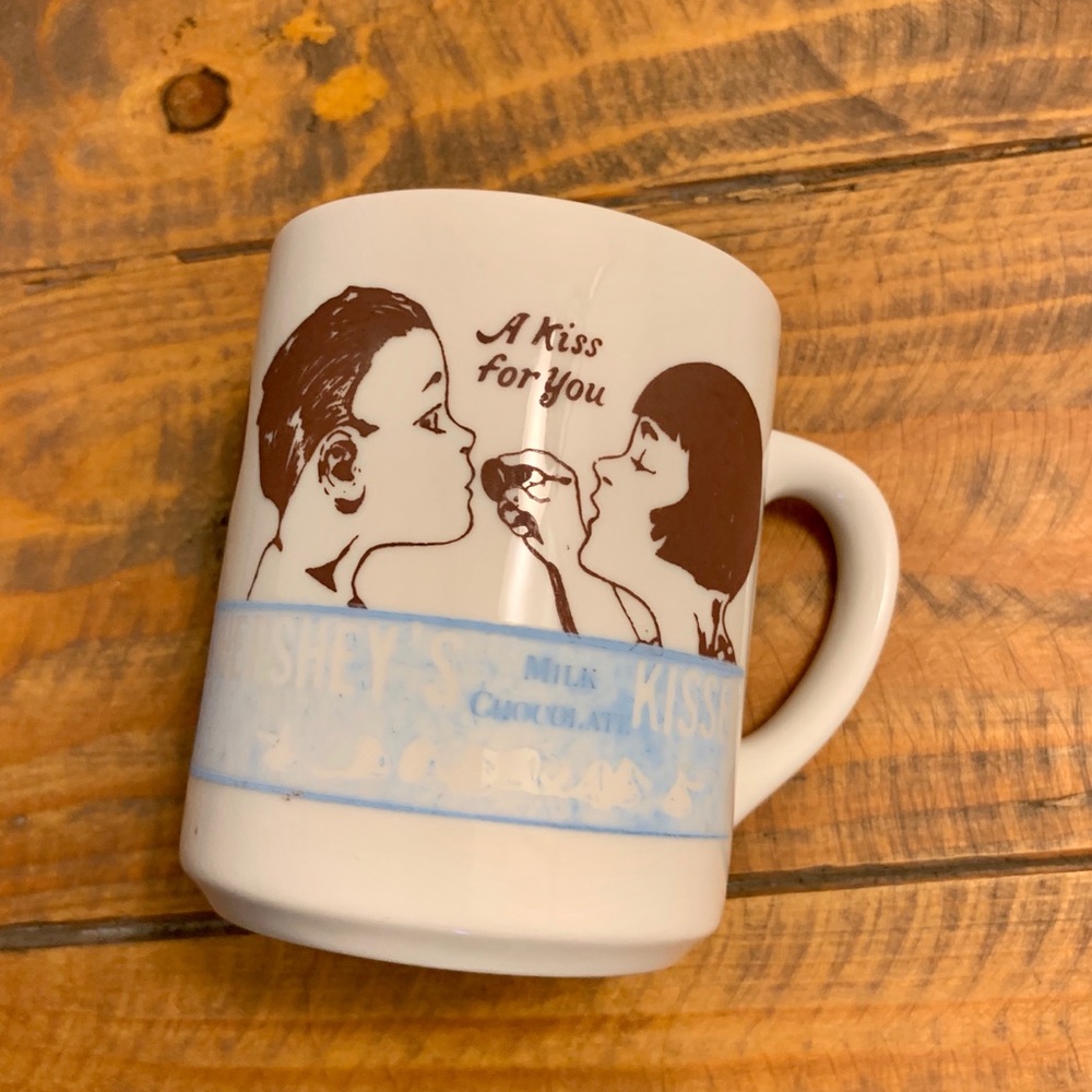 Vintage 70s Hershey’s A Kiss For You Ceramic Mug